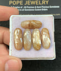 Natural Yellow Silky Sapphire Gemstone Rose Cut Oval Cabochon Loose Gemstone For Jewelry Making Wholesalegems 12x8 MM Size 5 Pcs SM25369