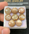 Natural Yellow Silky Sapphire Gemstone Rose Cut Round Cabochon Loose Gemstone For Jewelry Making Wholesalegems 12 MM Size 8 Pcs SM25372