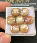 Natural Yellow Silky Sapphire Gemstone Rose Cut Cushion Cabochon Loose Gemstone For Jewelry Making Wholesalegems 12 MM Size 7 Pcs SM25375