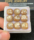 Natural Yellow Silky Sapphire Gemstone Rose Cut Cushion Cabochon Loose Gemstone For Jewelry Making Wholesalegems 10 MM Size 9 Pcs SM25376