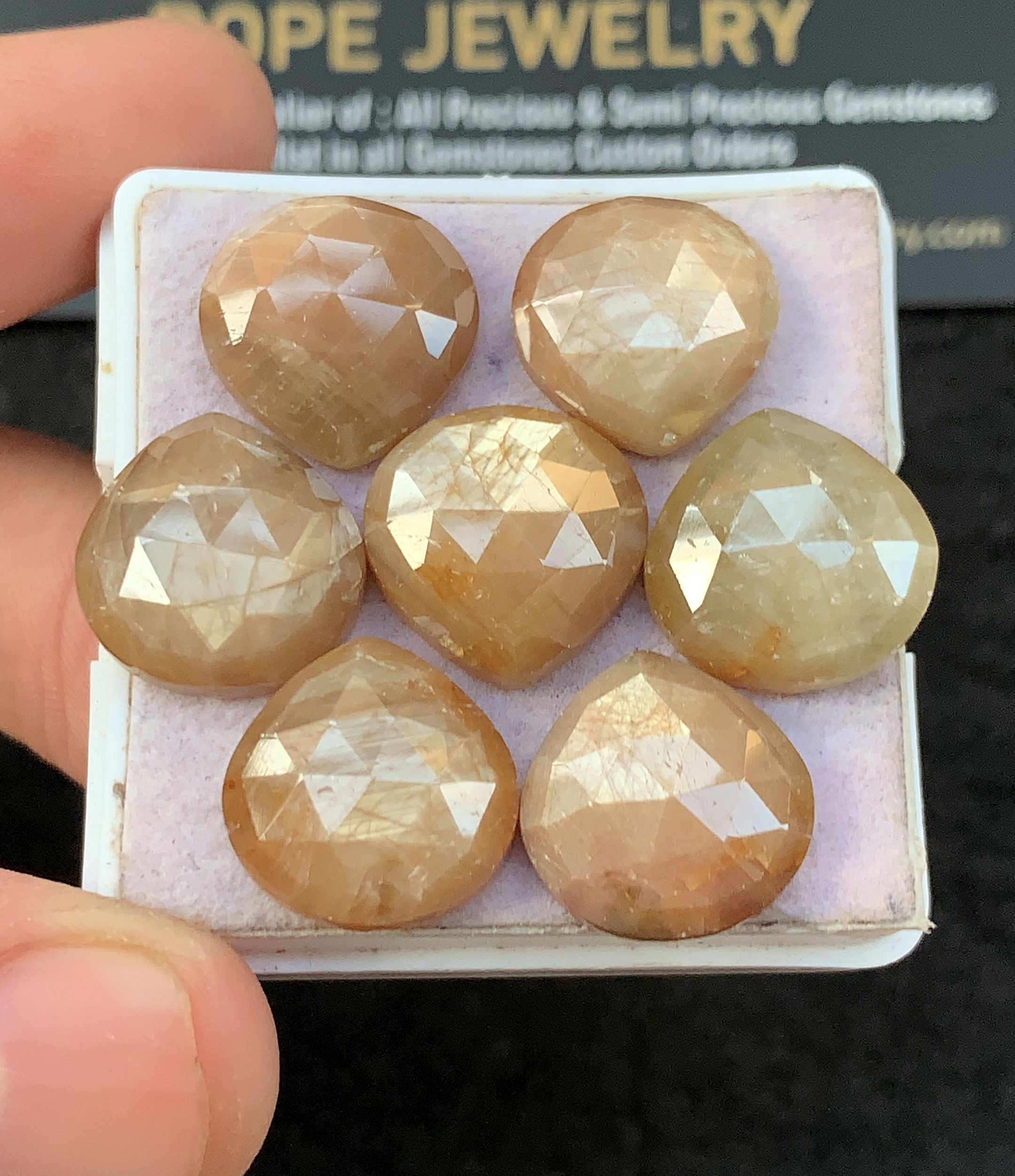 Natural Yellow Silky Sapphire Gemstone Rose Cut Heart Cabochon Loose Gemstone For Jewelry Making Wholesalegems 14 MM Size 7 Pcs SM25377