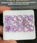 Natural Amethyst Gemstone Rose Cut Flower Shape Cabochon High Quality Loose Gemstones For Jewelry Making 10-11 MM Size 15 Pcs V3727