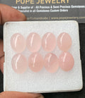 Natural Rose Quartz Gemstone Smooth Oval Shape Cabochon High Quality Loose Gemstones For Jewelry Making 15-16 MM Size 8 Pcs V3097