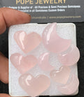 Natural Rose Quartz Gemstone Smooth Mix Shape Cabochon High Quality Loose Gemstones For Jewelry Making 13-20 MM Size 8 Pcs V3099