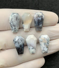Natural Dendrite Opal Gemstone Step Cut Coffin Shape Cabochon High Quality Loose Gemstones For Jewelry Making 18x10 MM Size 6 Pcs V2531