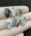Natural Dendrite Opal Gemstone Step Cut Coffin Shape Cabochon High Quality Loose Gemstones For Jewelry Making 16x11 MM Size 6 Pcs V2533