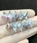 Natural Dendrite Opal Gemstone Step Cut Fancy Shape Cabochon High Quality Loose Gemstones For Jewelry Making 17x8 MM Size 10 Pcs V2536