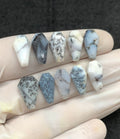 Natural Dendrite Opal Gemstone Step Cut Coffin Shape Cabochon High Quality Loose Gemstones For Jewelry Making 15x8 MM Size 10 Pcs V2539