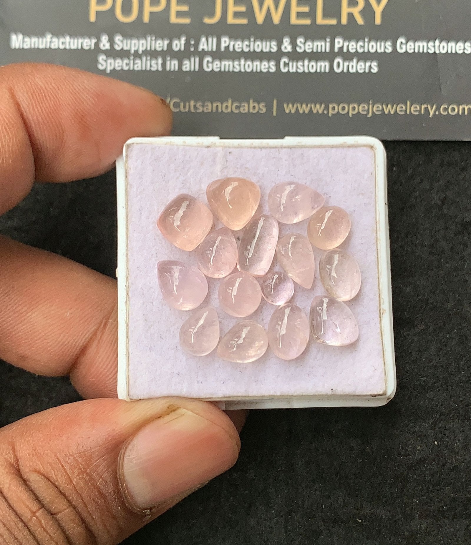 Natural Morganite Gemstone Smooth Mix Shape Cabochon High Quality Loose Gemstones For Jewelry Making 5-10 MM Size 15 Pcs V3106