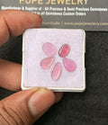 Natural Pink Tourmaline Gemstone Smooth Mix Shape Cabochon High Quality Loose Gemstones For Jewelry Making 9-12 MM Size 5 Pcs V3108