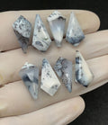 Natural Dendrite Opal Gemstone Step Cut Fancy Shape Cabochon High Quality Loose Gemstones For Jewelry Making 20x10 MM Size 8 Pcs V2542