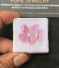 Natural Pink Tourmaline Gemstone Smooth Mix Shape Cabochon High Quality Loose Gemstones For Jewelry Making 11-14 MM Size 5 Pcs V3109
