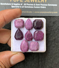 Natural Ruby Gemstone Step Cut Mix Shape Cabochon High Quality Loose Gemstones For Jewelry Making 11-15 MM Size 8 Pcs V3123