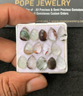 Natural Herkimer Lodolite Gemstone Rose Cut Pear Shape Cabochon Shape High Quality Loose Gemstones For Jewelry Making 10-12 MM Size 14 Pcs V3141