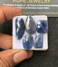 Natural Blue Sapphire Gemstone Rose Cut Mix Shape Cabochon Shape High Quality Loose Gemstones For Jewelry Making 15-25 MM Size 5 Pcs V3145