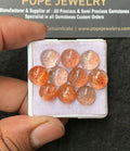 Natural SunStone Gemstone Smooth Round Shape Cabochon Shape High Quality Loose Gemstones For Jewelry Making 9-10 MM Size 10 Pcs V3147