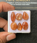 Natural SunStone Gemstone Smooth Mix Shape Cabochon Shape High Quality Loose Gemstones For Jewelry Making 13-18 MM Size 6 Pcs V3148