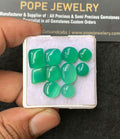 Natural Green Onyx Gemstone Smooth Mix Shape Cabochon High Quality Loose Gemstones For Jewelry Making 7-11 MM Size 10 Pcs V3152