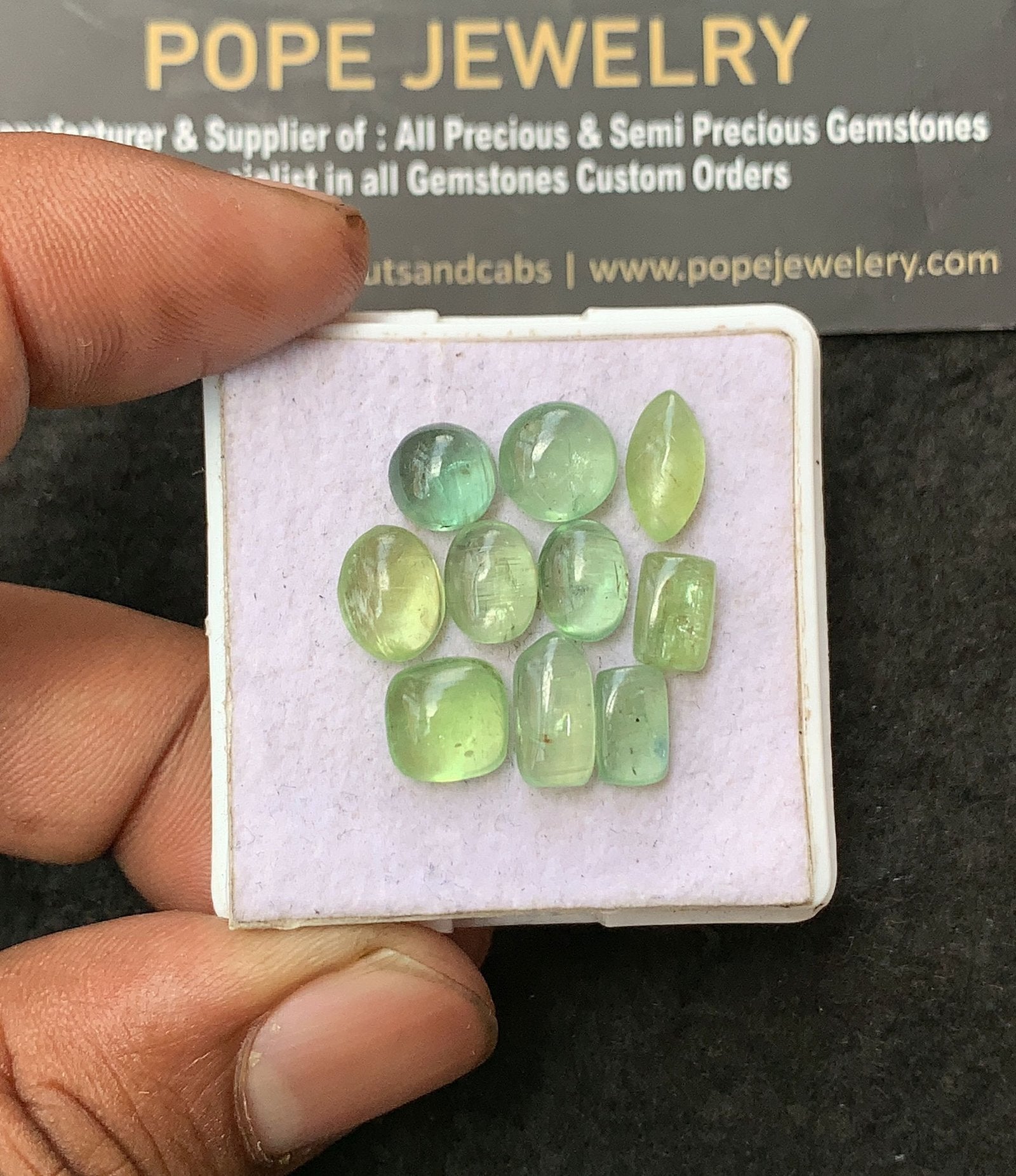 Natural Mint Kyanite Gemstone Smooth Mix Shape Cabochon High Quality Loose Gemstones For Jewelry Making 7-10 MM Size 10 Pcs V3156