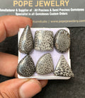 Natural Black Coral Gemstone Smooth Mix Shape Cabochon High Quality Loose Gemstones For Jewelry Making 17-23 MM Size 6 Pcs V3161