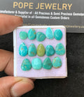 Natural Tibetan Turquoise Gemstone Smooth Fancy Shape Cabochon High Quality Loose Gemstones For Jewelry Making 6-11 MM Size 14 Pcs V3166