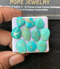 Natural Tibetan Turquoise Gemstone Smooth Fancy Shape Cabochon High Quality Loose Gemstones For Jewelry Making 11-16 MM Size 10 Pcs V3168