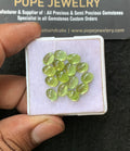 Natural Peridot Gemstone Smooth Oval Shape Cabochon Shape High Quality Loose Gemstones For Jewelry Making 7x15 MM Size 15 Pcs V3182
