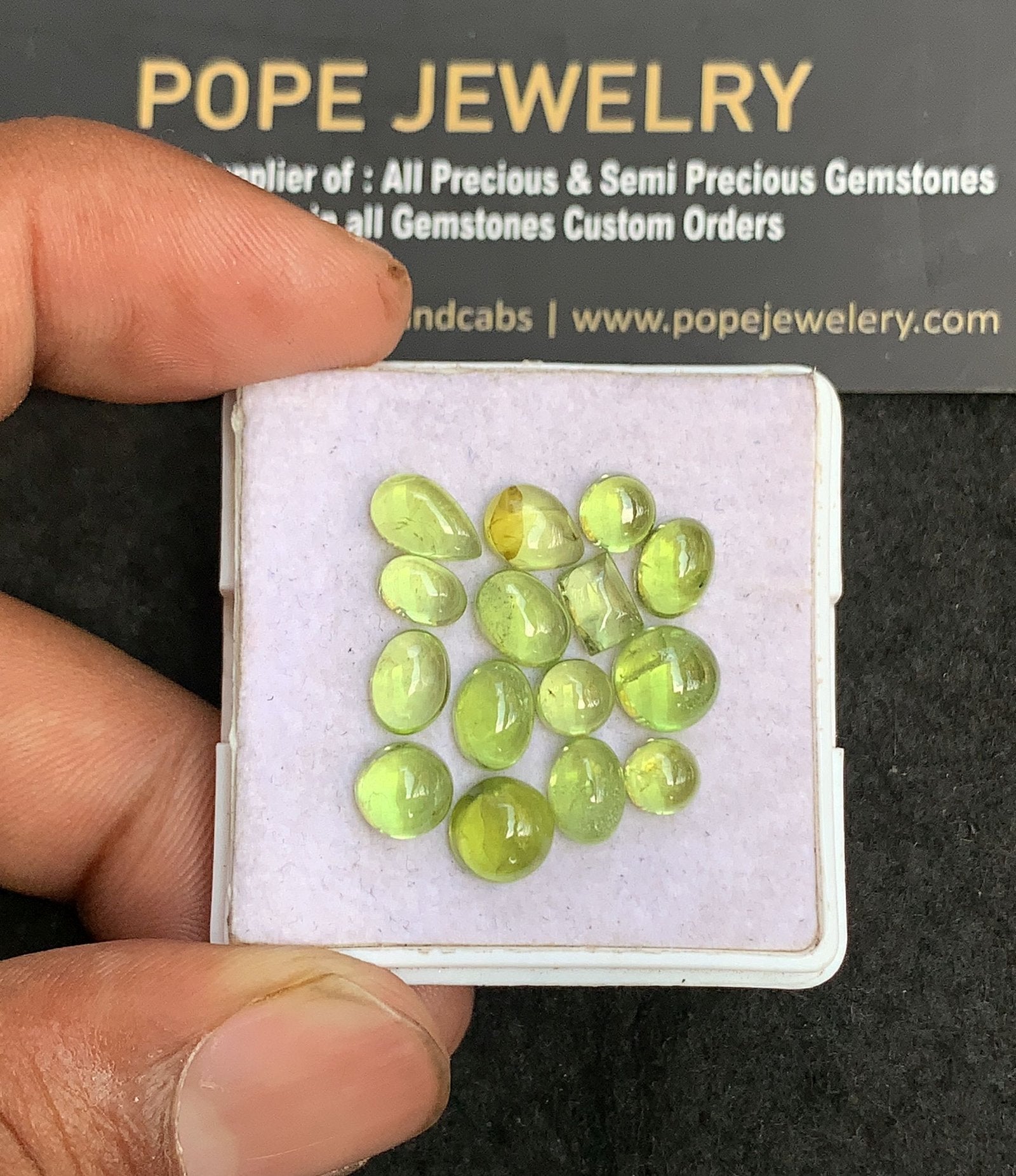 Natural Peridot Gemstone Smooth Mix Shape Cabochon Shape High Quality Loose Gemstones For Jewelry Making 5-8 MM Size 15 Pcs V3183