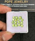 Natural Peridot Gemstone Smooth Round Shape Cabochon Shape High Quality Loose Gemstones For Jewelry Making 4-6 MM Size 15 Pcs V3184