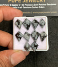 Natural Snow Flack Obsidian Gemstone Step Cut Fancy Shape Cabochon Shape High Quality Loose Gemstones For Jewelry Making 12-14 MM Size 10 Pcs V3186