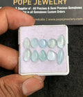 Natural Aquamarine Gemstone Smooth Mix Shape Cabochon High Quality Loose Gemstones For Jewelry Making 7-13 MM Size 10 Pc V3194