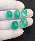Natural Beryl Gemstone Smooth Oval Shape Cabochon High Quality Loose Gemstones For Jewelry Making 14-18 MM Size 5 Pcs V4536