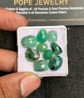Natural Emerald Gemstone Rose Cut Mix Shape Cabochon High Quality Loose Gemstones For Jewelry Making 9-13 MM Size 9 Pc V3205