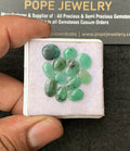 Natural Emerald Gemstone Smooth Fancy Shape Cabochon High Quality Loose Gemstones For Jewelry Making 7-10 MM Size 12 Pc V3212