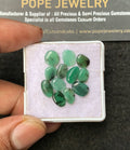 Natural Emerald Gemstone Smooth Fancy Shape Cabochon High Quality Loose Gemstones For Jewelry Making 7-9 MM Size 12 Pc V3215
