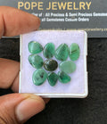 Natural Emerald Gemstone Smooth Fancy Shape Cabochon High Quality Loose Gemstones For Jewelry Making 8-11 MM Size 10 Pc V3217
