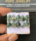 Natural Moss Agate Gemstone Rose Cut Pear Shape Cabochon High Quality Loose Gemstones For Jewelry Making 12x8 MM Size 10 Pc V3224