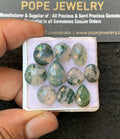 Natural Moss Agate Gemstone Rose Cut Mix Shape Cabochon High Quality Loose Gemstones For Jewelry Making 10-14 MM Size 10 Pc V3225