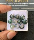 Natural Moss Agate Gemstone Rose Cut Heart Shape Cabochon High Quality Loose Gemstones For Jewelry Making 9-10 MM Size 10 Pc V3226
