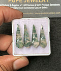 Natural Moss Agate Doublet Gemstone Rose Cut Fancy Shape Cabochon High Quality Loose Gemstones For Jewelry Making 19-20 MM Size 4 Pc V3230