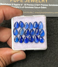 Natural Blue Kyanite Gemstone Smooth Pear Shape Cabochon High Quality Loose Gemstones For Jewelry Making 8-9 MM Size 18 Pc V3234