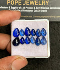 Natural Blue Kyanite Gemstone Smooth Pear Shape Cabochon High Quality Loose Gemstones For Jewelry Making 8-10 MM Size 12 Pc V3238