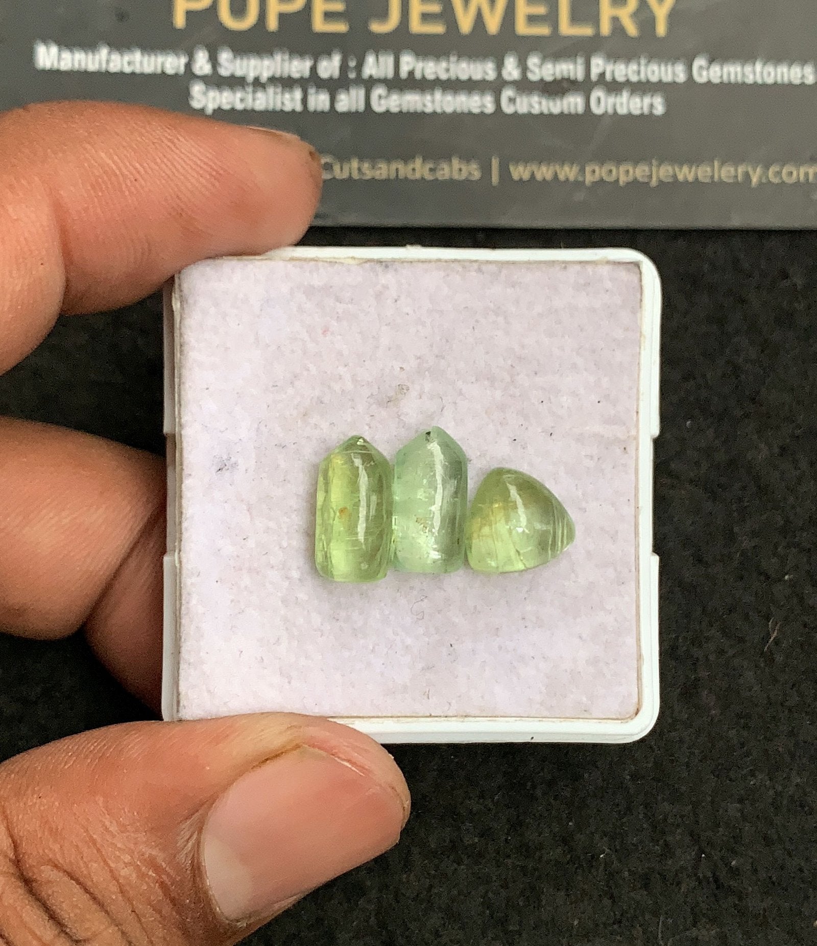 Natural Mint Kyanite Gemstone Smooth Mix Shape Cabochon High Quality Loose Gemstones For Jewelry Making 9-12 MM Size 3 Pcs V3251