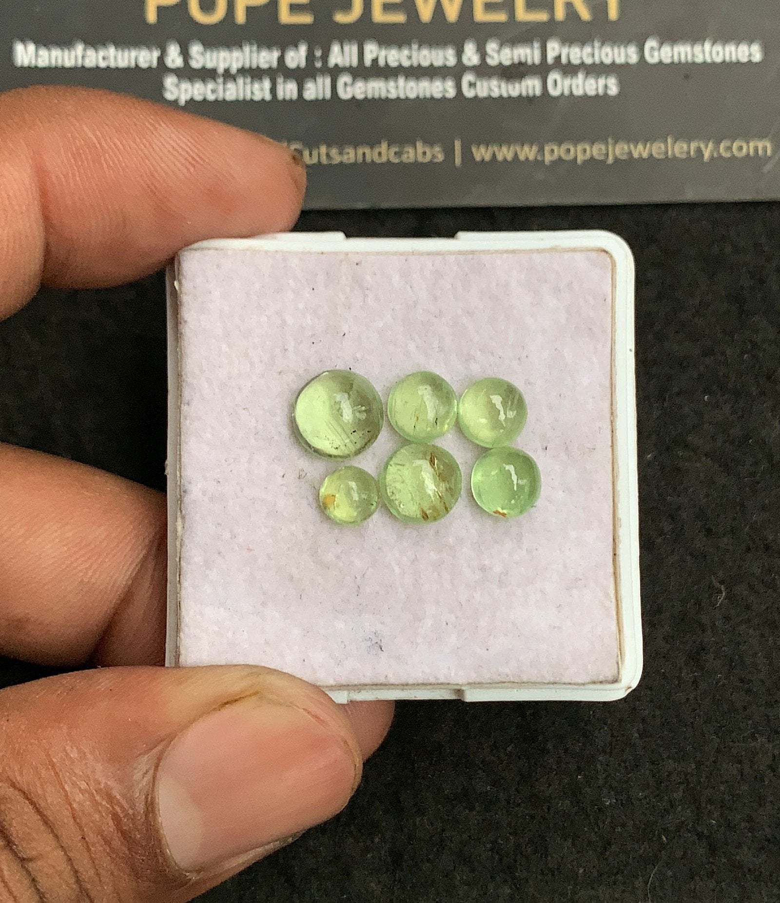 Natural Mint Kyanite Gemstone Smooth Round Shape Cabochon High Quality Loose Gemstones For Jewelry Making 5-8 MM Size 6 Pcs V3252