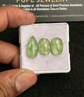 Natural Mint Kyanite Gemstone Rose Cut Mix Shape Cabochon High Quality Loose Gemstones For Jewelry Making 14-18 MM Size 3 Pcs V3255
