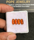 Natural Orange Kyanite Gemstone Smooth Rectangle Shape Cabochon High Quality Loose Gemstones For Jewelry Making 10x5 MM Size 4 Pcs V3267