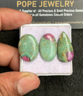 Natural Ruby Fuchsite Gemstone Smooth Mix Shape Cabochon High Quality Loose Gemstones For Jewelry Making 22-25 MM Size 3 Pcs V3270