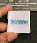 Natural Aqua Kyanite Gemstone Smooth Oval Shape Cabochon High Quality Loose Gemstones For Jewelry Making 7x5 MM Size 6 Pcs V3277