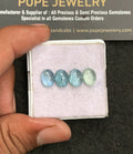 Natural Aqua Kyanite Gemstone Smooth Oval Shape Cabochon High Quality Loose Gemstones For Jewelry Making 9x7 MM Size 4 Pcs V3281