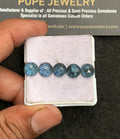 Natural Teal Green Kyanite Gemstone Rose Cut Round Shape Cabochon High Quality Loose Gemstones For Jewelry Making 8 MM Size 5 Pcs V3286